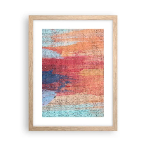 Plakát v rámu světlý dub - Stékat duhou - 30x40 cm