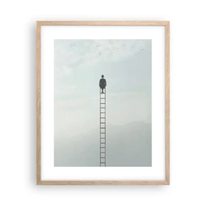 Plakát v rámu světlý dub - Povznést se nad to - 40x50 cm