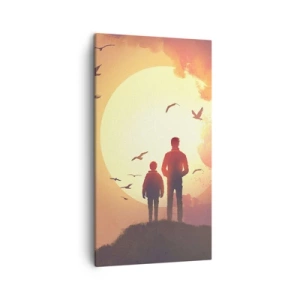 Obraz na plátně - Se sluncem tváři v tvář - 45x80 cm