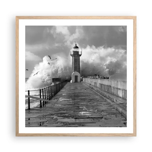 Plakát v rámu světlý dub - Nebojácná - 60x60 cm