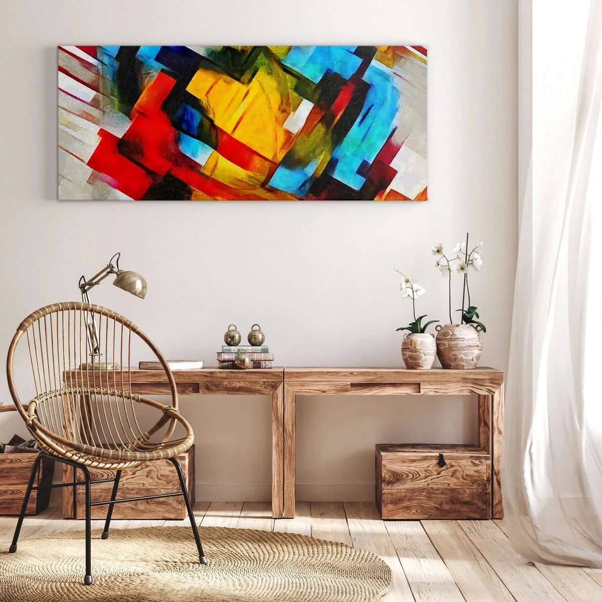 Obraz na plátně - Vícebarevné vrstvy - 100x40 cm