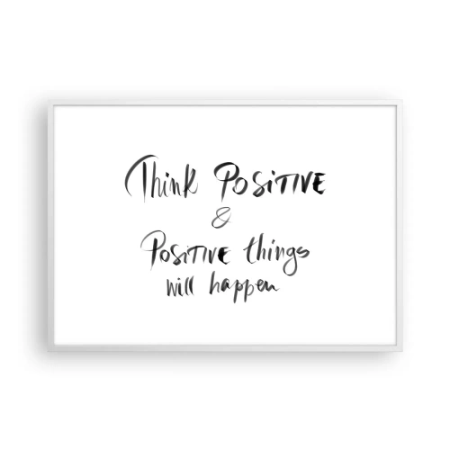 Plakát v bílém rámu - Jak žít? - 100x70 cm