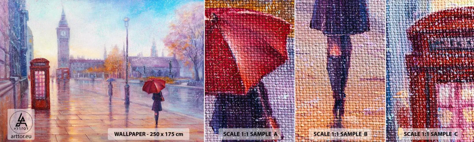 Fototapeta Vzorek Standard Eco - Londýnský podzimní den - Město, Londýn, Architektura - 100x30 cm