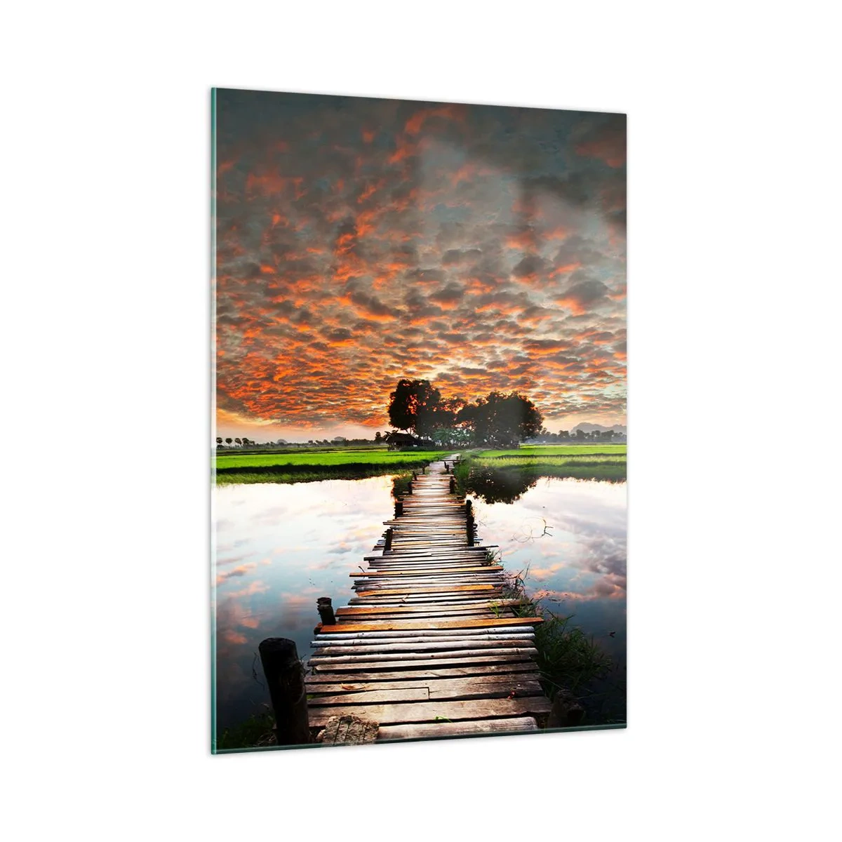 Obraz na skle - Roztáhněte ruce - dýchejte  - 50x70 cm