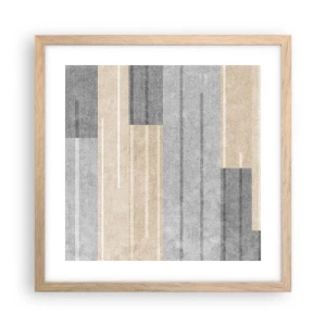 Plakát v rámu světlý dub - Kompozice: drž se - 40x40 cm