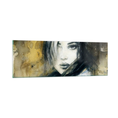 Obraz na skle - více nevinná nebo smyslná? - 90x30 cm
