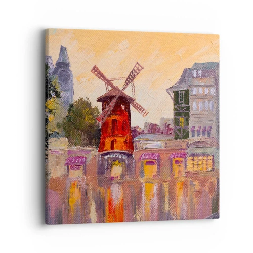 Obraz na plátně - Pařížské ikony – Moulin Rouge - 40x40 cm