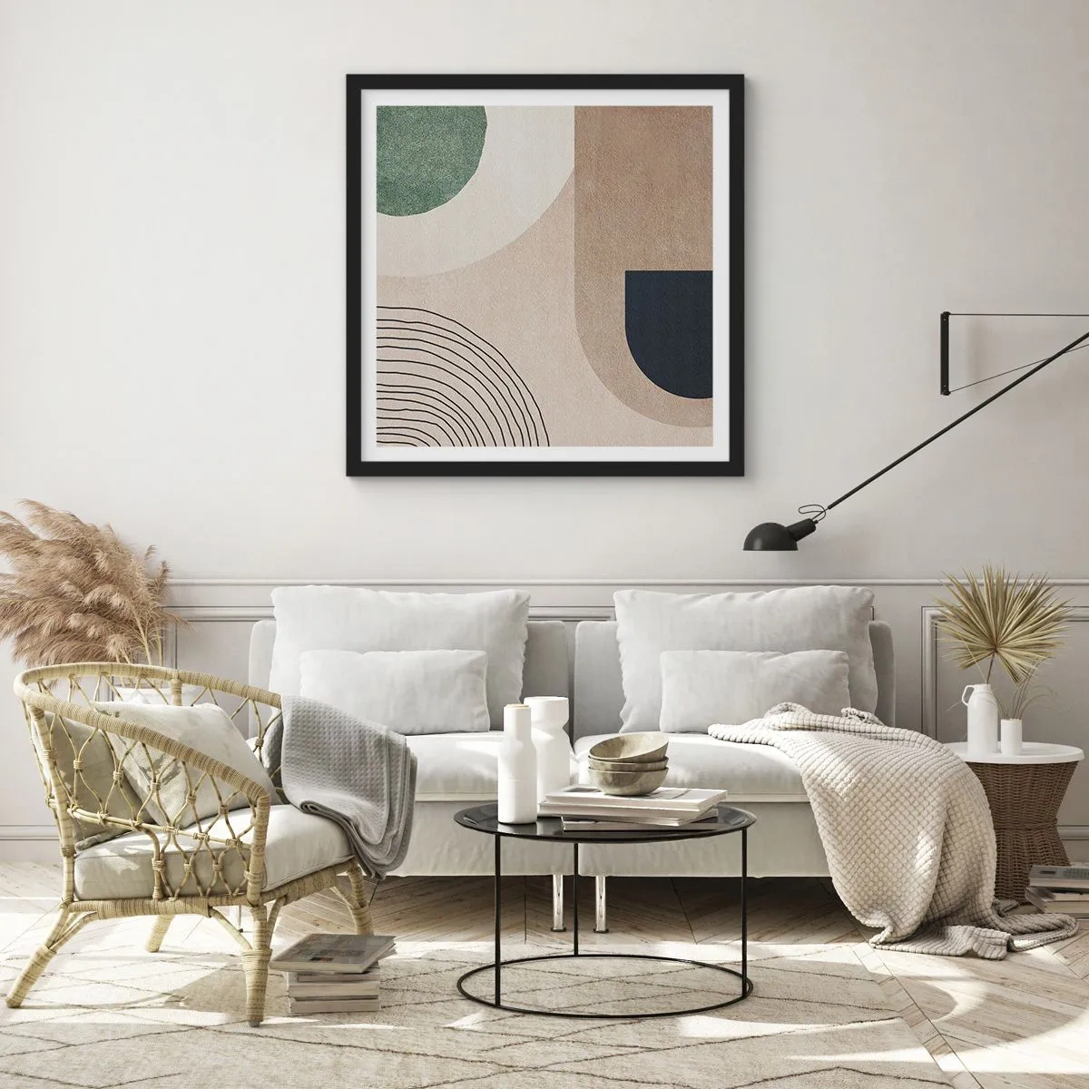 Plakát v černém rámu - Něžnost oválu - 60x60 cm