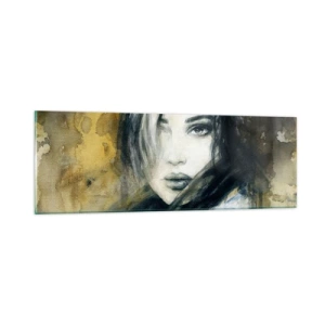 Obraz na skle - více nevinná nebo smyslná? - 90x30 cm