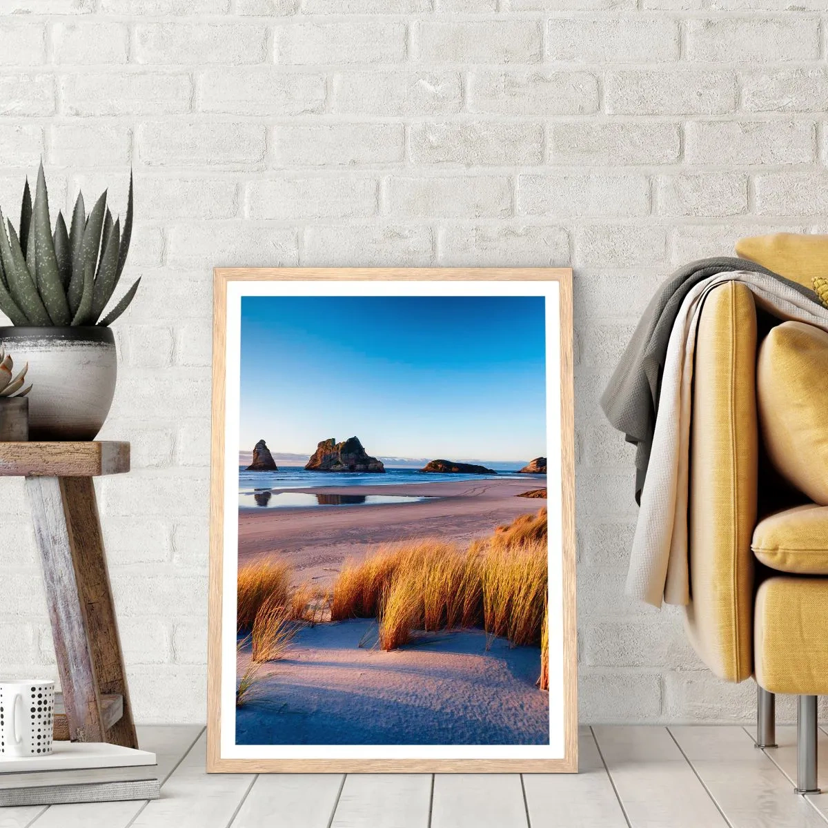 Plakát v rámu světlý dub - Pro hledače klidu - 61x91 cm