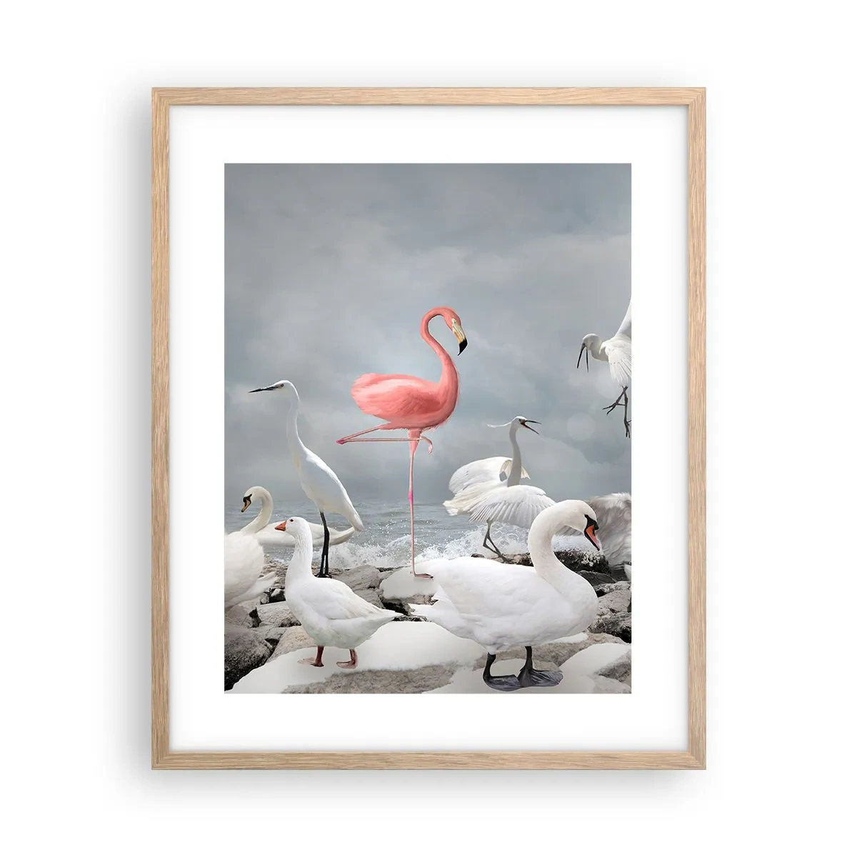 Plakát v rámu světlý dub - Kde jsem se tu vzal? - 40x50 cm