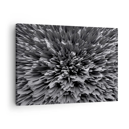 Obraz na plátně - Abstraktní struktura v odstínech šedé - 70x50cm - Ostřejší to už nebude - Moderní nástěnná dekorace do obývacího pokoje a ložnice ARTTOR