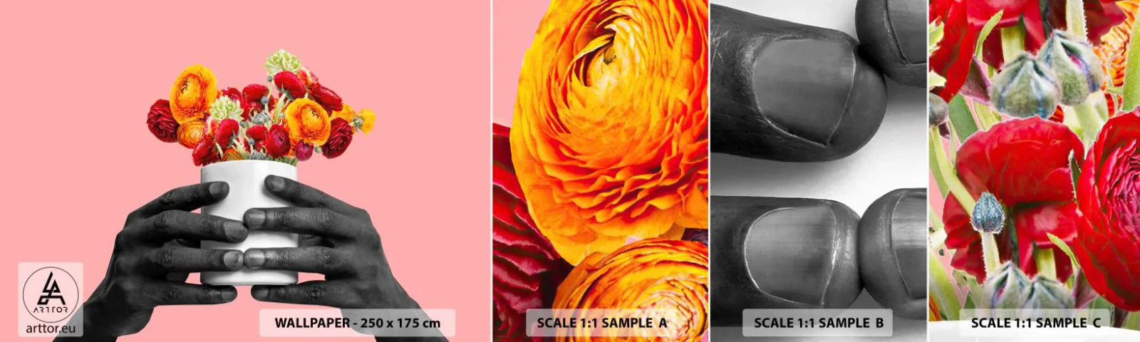 Vzor Fototapety Samolepicí Deluxe Sticker - Apoteóza života - Abstrakce, Kus, Květiny - 100x30 cm