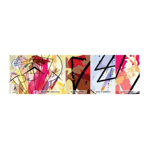 Vzor Fototapety Samolepicí Deluxe Sticker - Výbuch - Abstrakce, Kus, Grafika - 100x30 cm