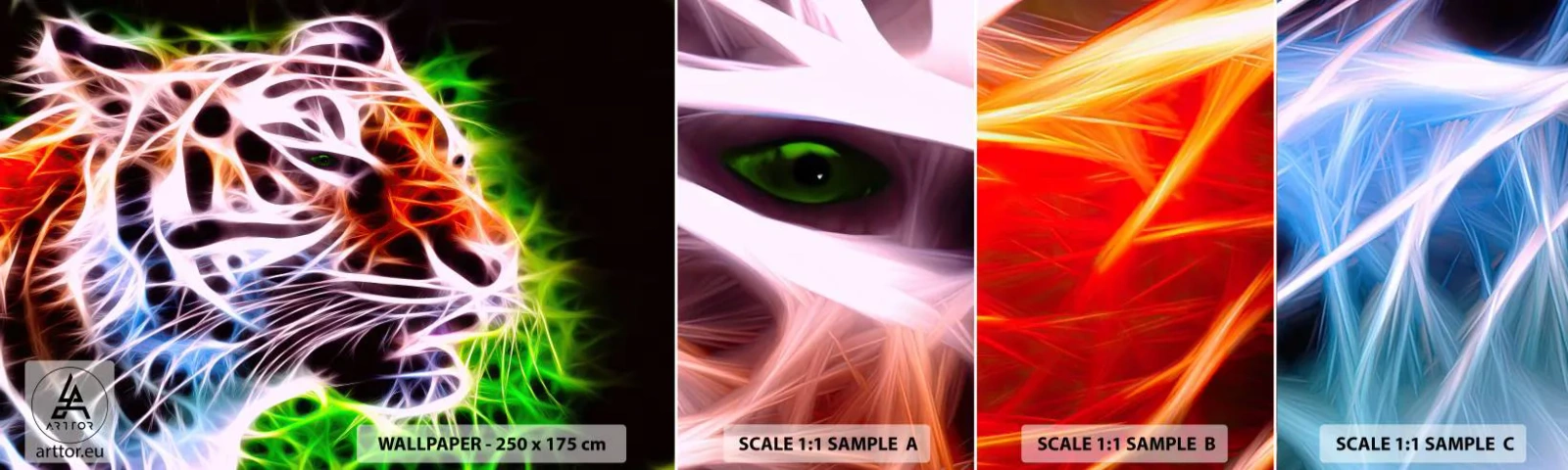 Fototapeta Vzorek Standard Eco - Nebezpečná aura - Abstrakce, Zvířata, Dravec - 100x30 cm