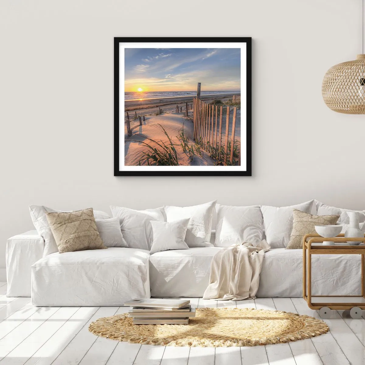 Plakát v černém rámu - Odlesk a stín větru - 60x60 cm