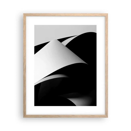 Plakát v rámu světlý dub - Světlo z hlubin stínu - 40x50 cm