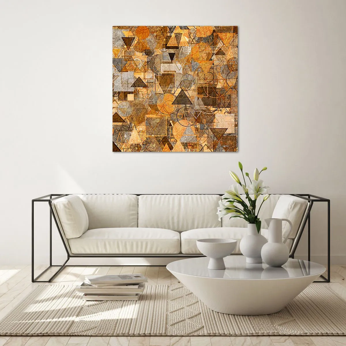 Obraz na skle - Svět zachycený v podobě - 70x70 cm