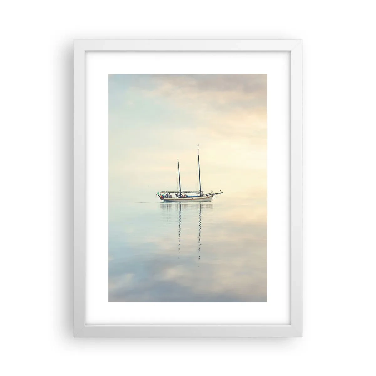 Plakát v bílém rámu - V moři ticha - 30x40 cm