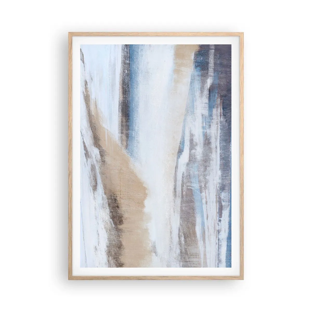 Plakát v rámu světlý dub - Zimní kompozice - 70x100 cm