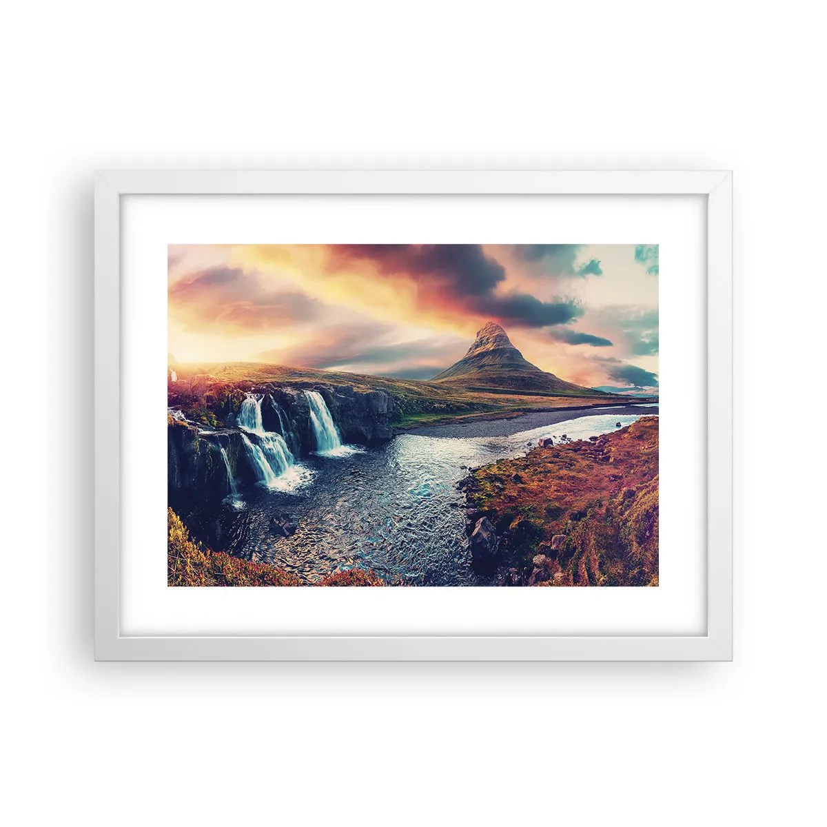Plakát v bílém rámu - V majestátu přírody - 40x30 cm