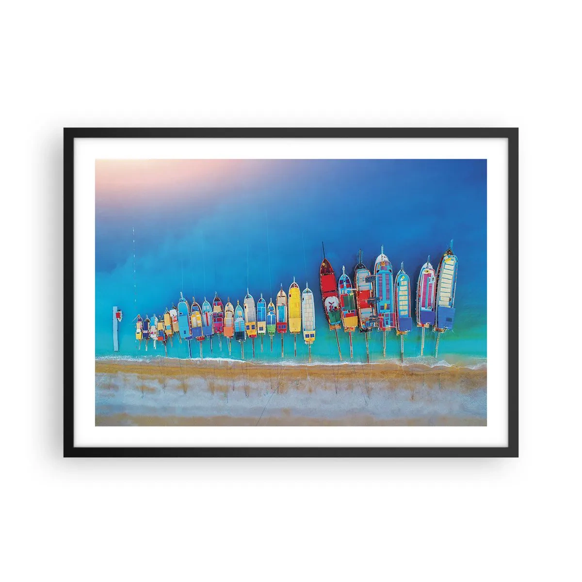 Plakát v černém rámu - Z ptačí perspektivy - 70x50 cm