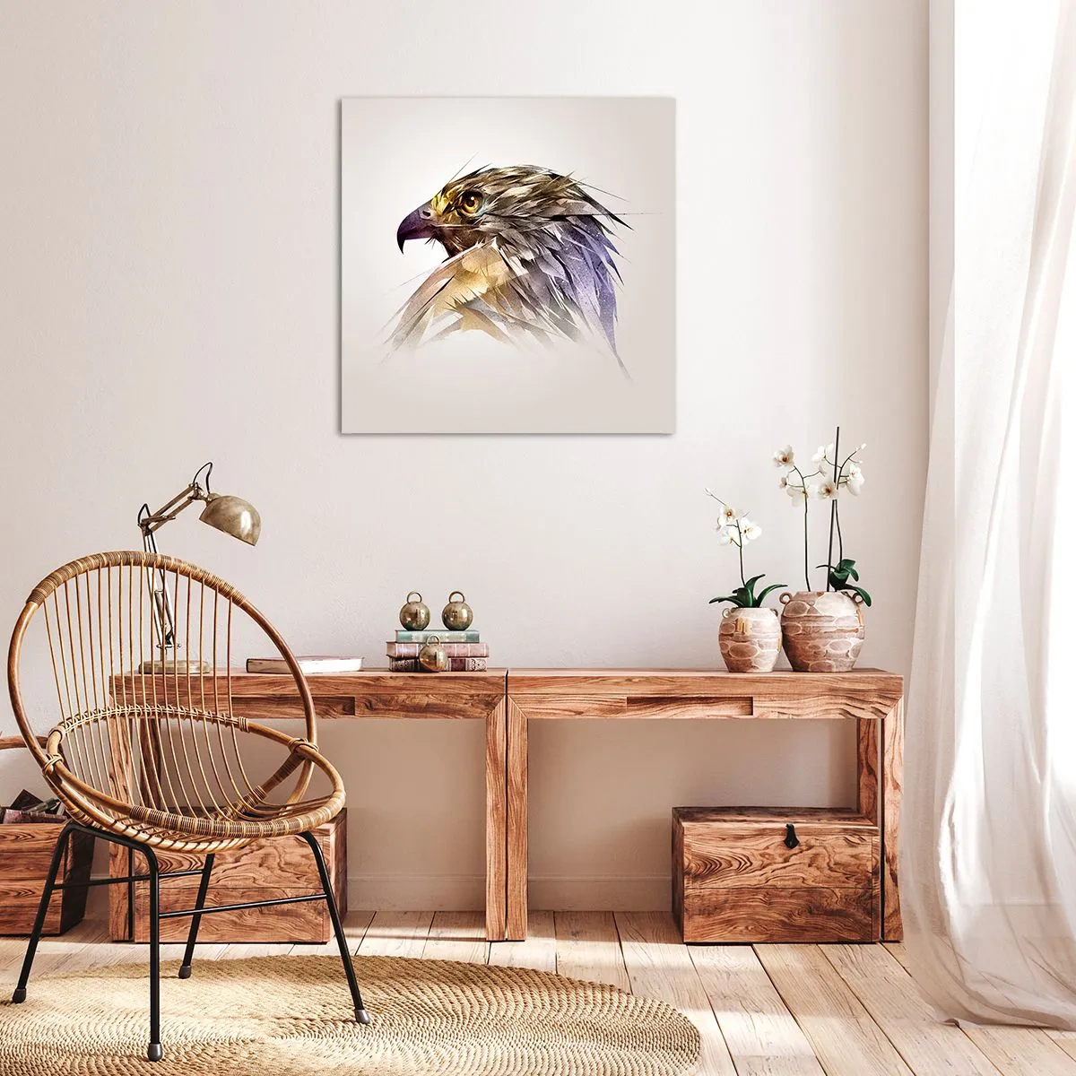 Obraz na plátně - Portrét bojovníka - 70x70 cm