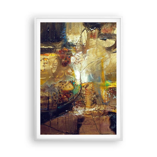 Plakát v bílém rámu - Zima, tepleji, horko - 70x100 cm