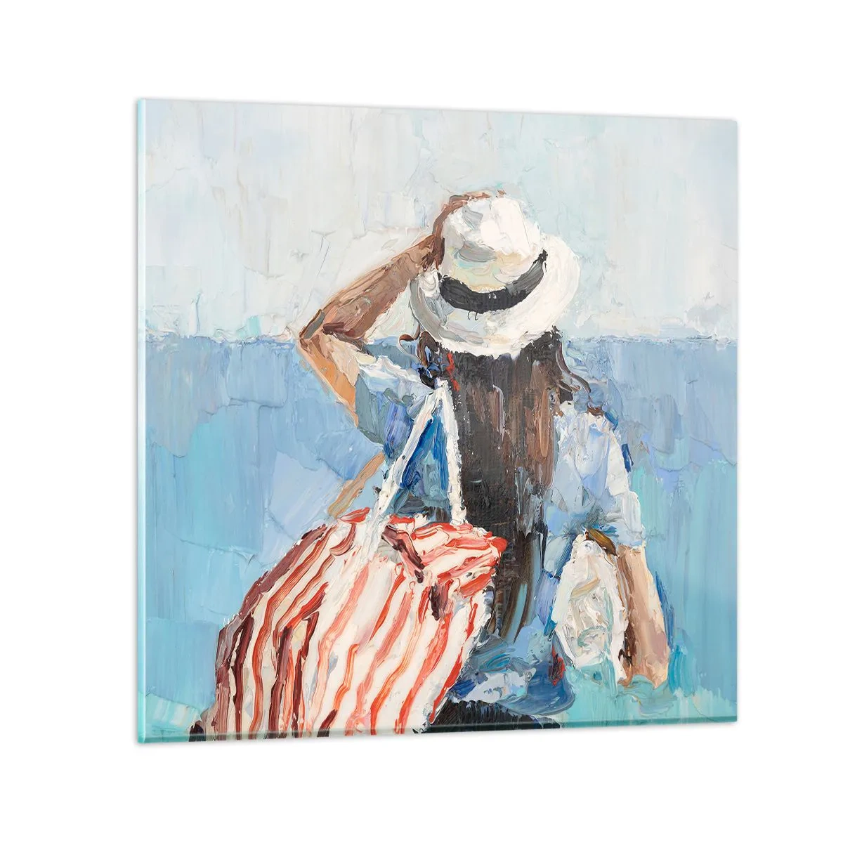 Obraz na skle - Vítej na dovolené - 60x60 cm