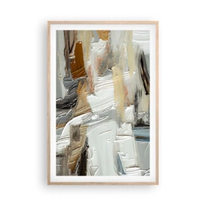 Plakát v rámu světlý dub - Barevné nahromadění - 61x91 cm