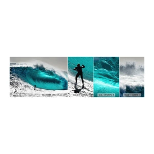 Vzor Fototapety Samolepicí Deluxe Sticker - Výzva přijata - Surfování, Vysoká vlna, Surfař - 100x30 cm
