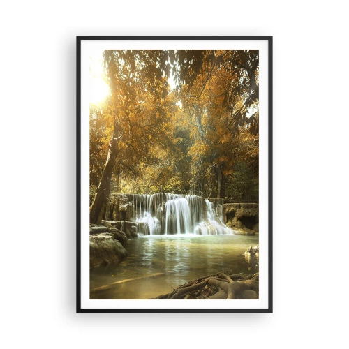 Plakát v černém rámu - Parkový vodopád - 70x100 cm