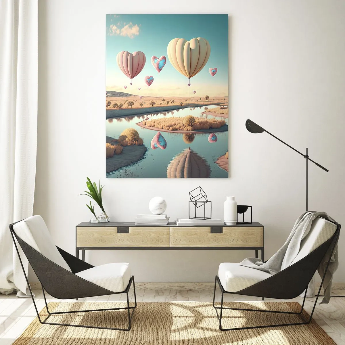 Obraz na skle - Láska tě nechá vzlétnout - 50x70 cm