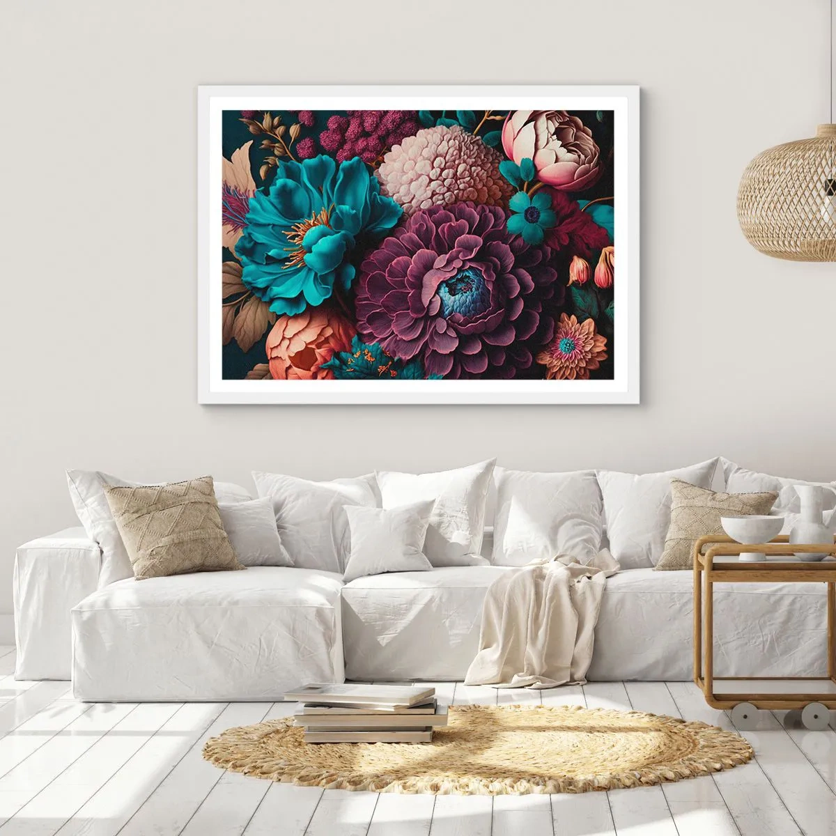 Plakát v bílém rámu - Úroda přírody - 100x70 cm