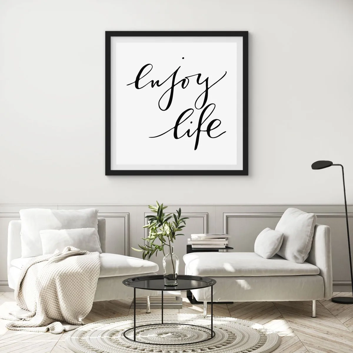 Plakát v černém rámu - Není co dodat… - 40x40 cm