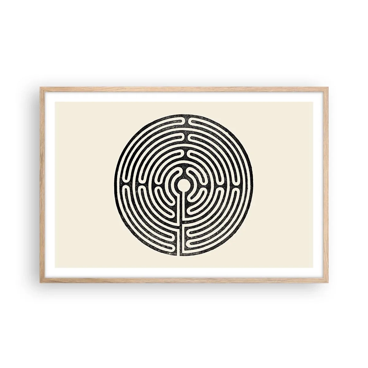 Plakát v rámu světlý dub - Tajemný řád - 91x61 cm