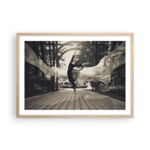 Plakát v rámu světlý dub - Tanec ducha zahrady - 70x50 cm
