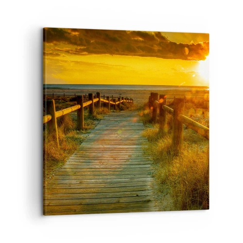 Obraz na plátně - Vykoupané ve starém zlatě - 60x60 cm