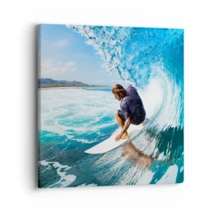 Obraz na plátně - Tančící s vlnami - 40x40 cm