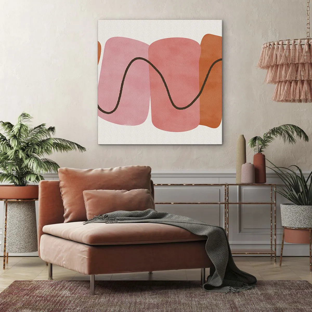 Obraz na plátně - Jemný pohyb forem - 60x60 cm