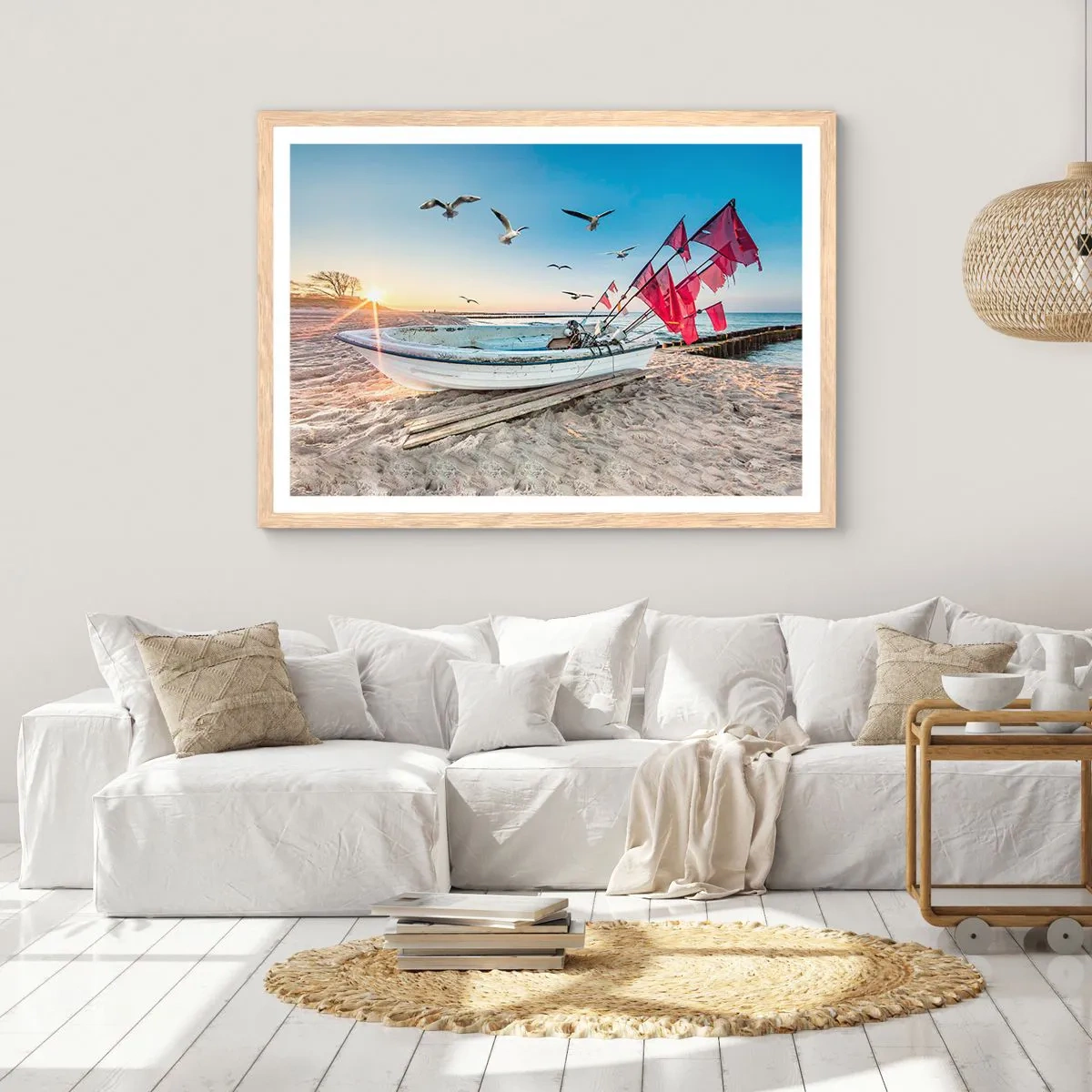 Plakát v rámu světlý dub - Zasloužená přestávka - 70x50 cm