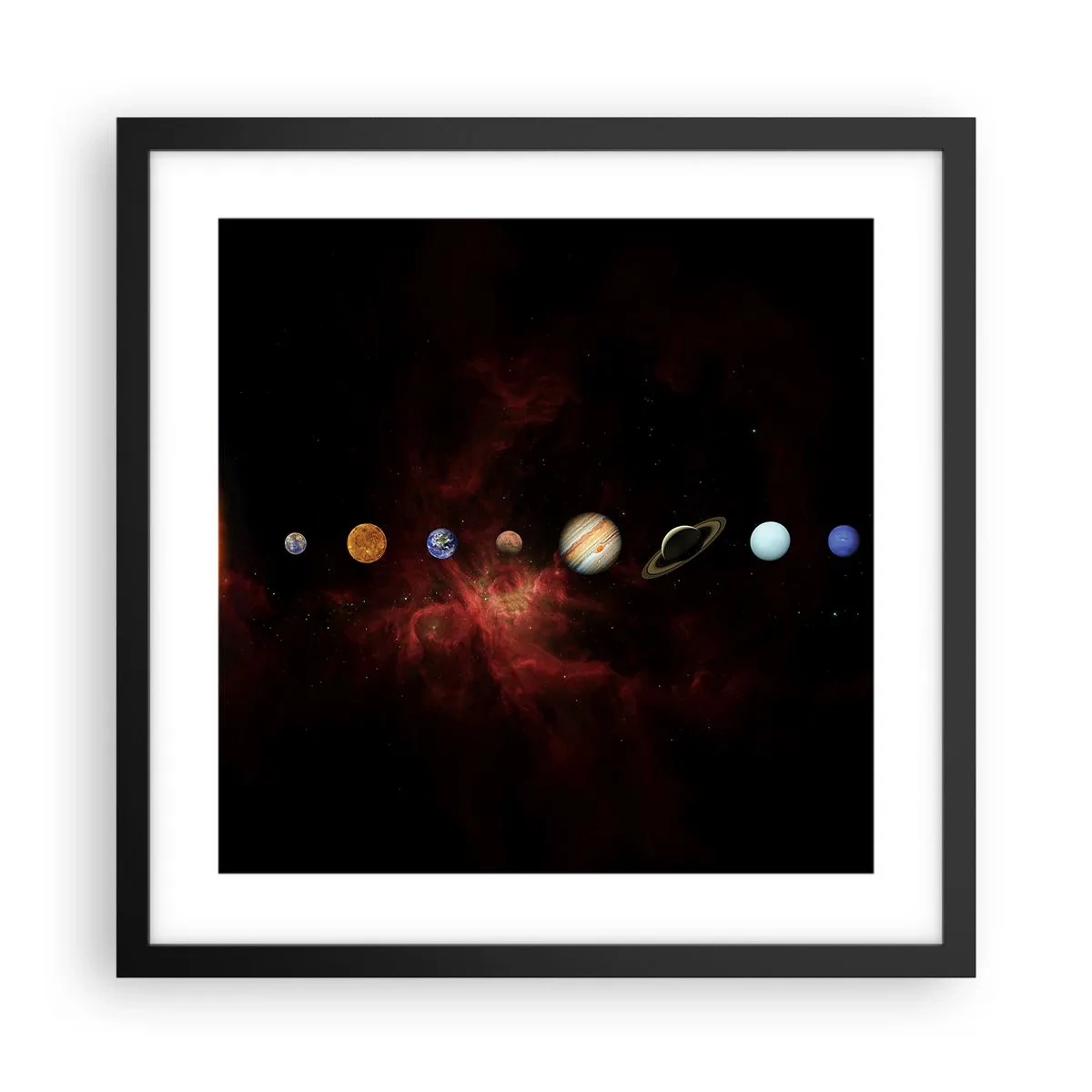 Plakát v černém rámu - Naše čtvrť - 40x40 cm