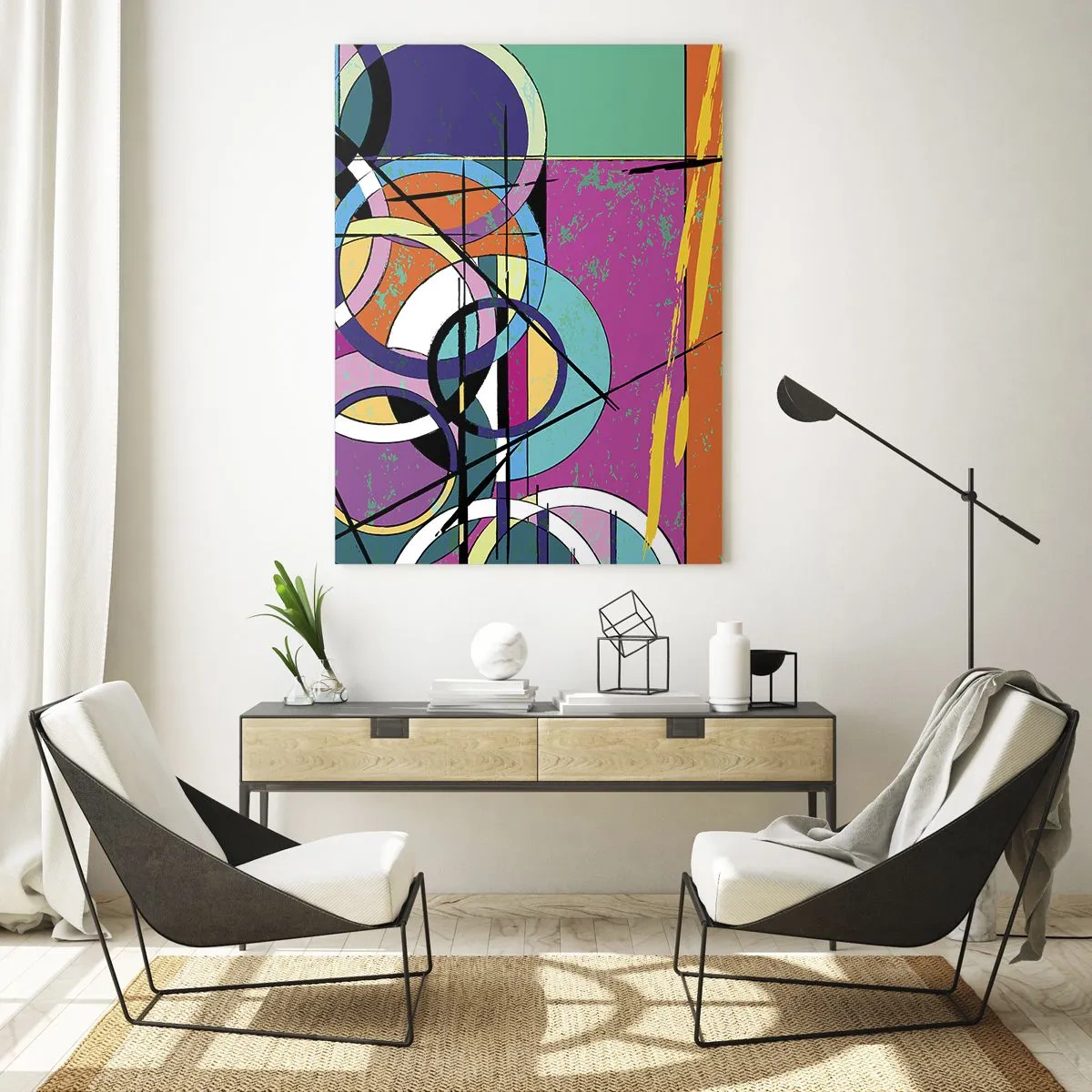 Obraz na skle - Kruh za kruhem - 50x70 cm