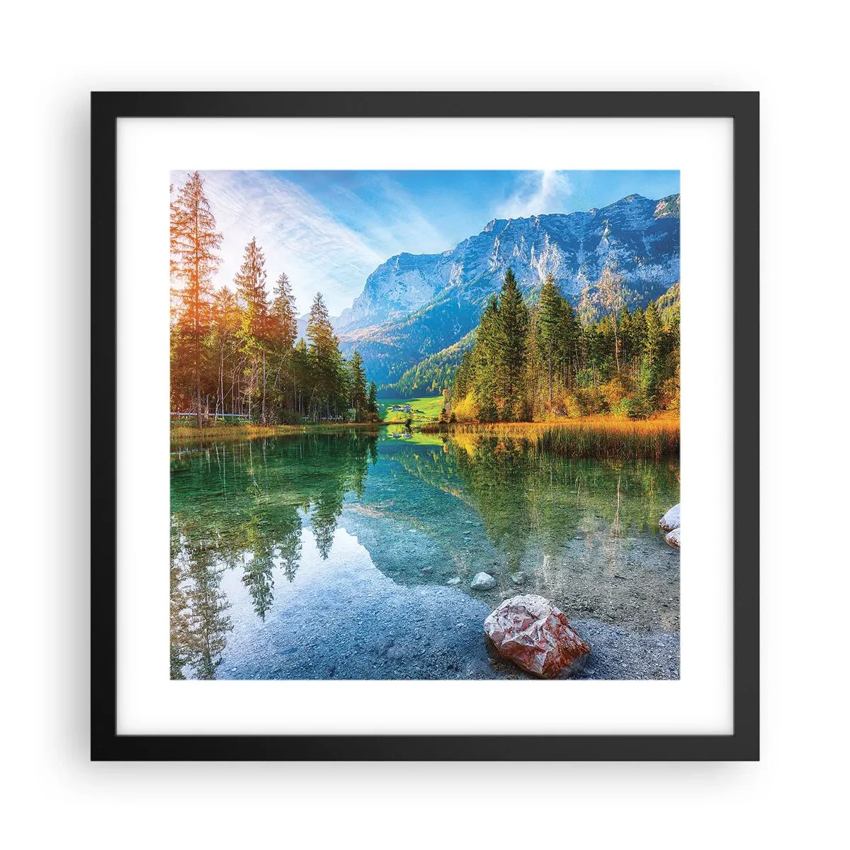 Plakát v černém rámu - Něžnost podzimu - 40x40 cm