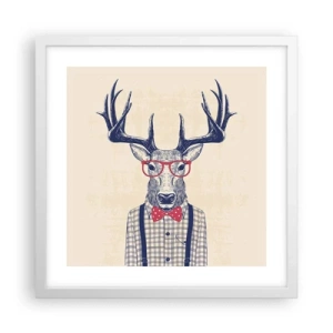 Plakát v bílém rámu - Zábavná extravagance - 40x40 cm