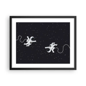 Plakát v černém rámu - Kosmický tanec - 50x40 cm