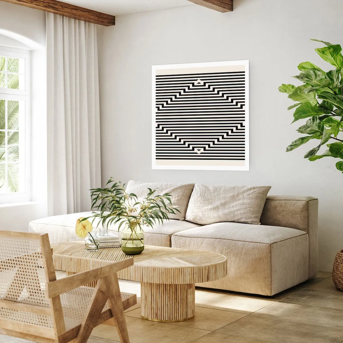 Plakát - Geometrická iluze - 40x40 cm