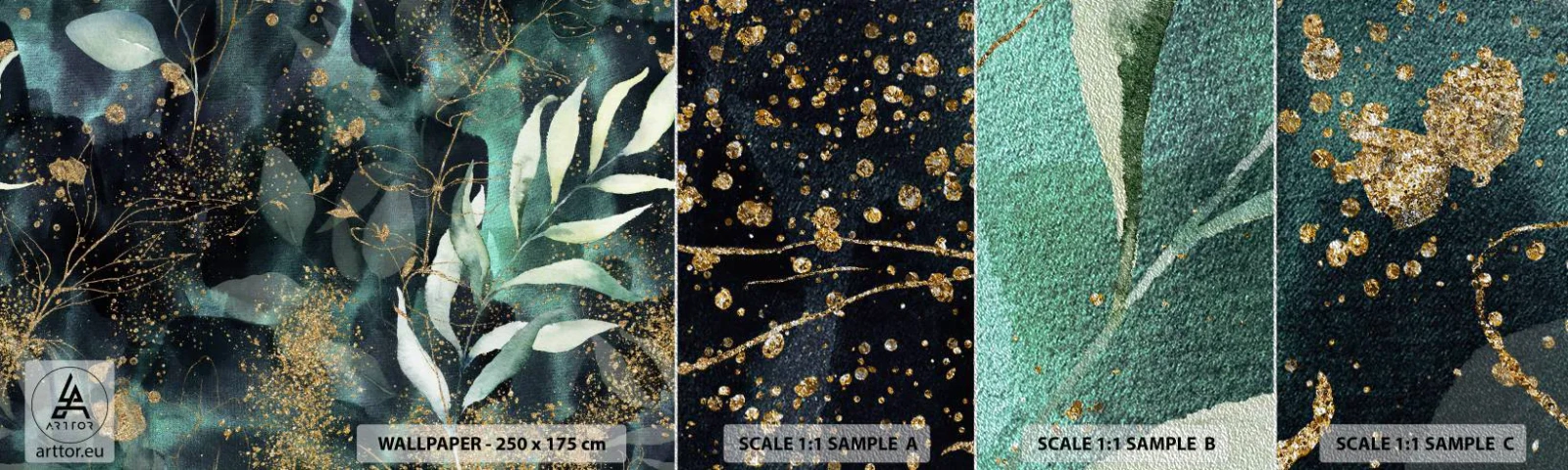 Vzor Fototapety Premium Sand - Kouzelná zahrada - Rostliny, Listy, Botanika - 100x30 cm