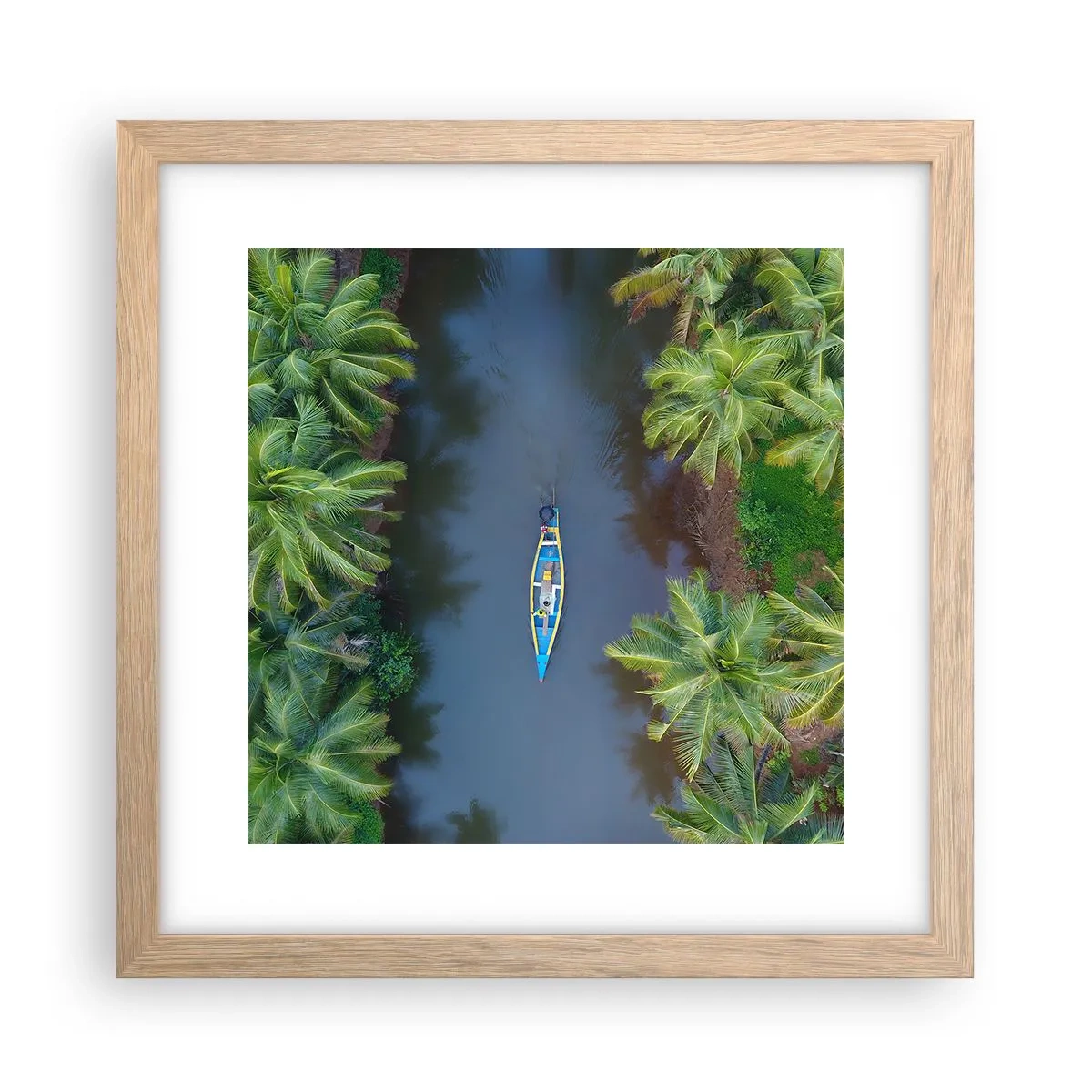Plakát v rámu světlý dub - Na tropické stezce - 30x30 cm