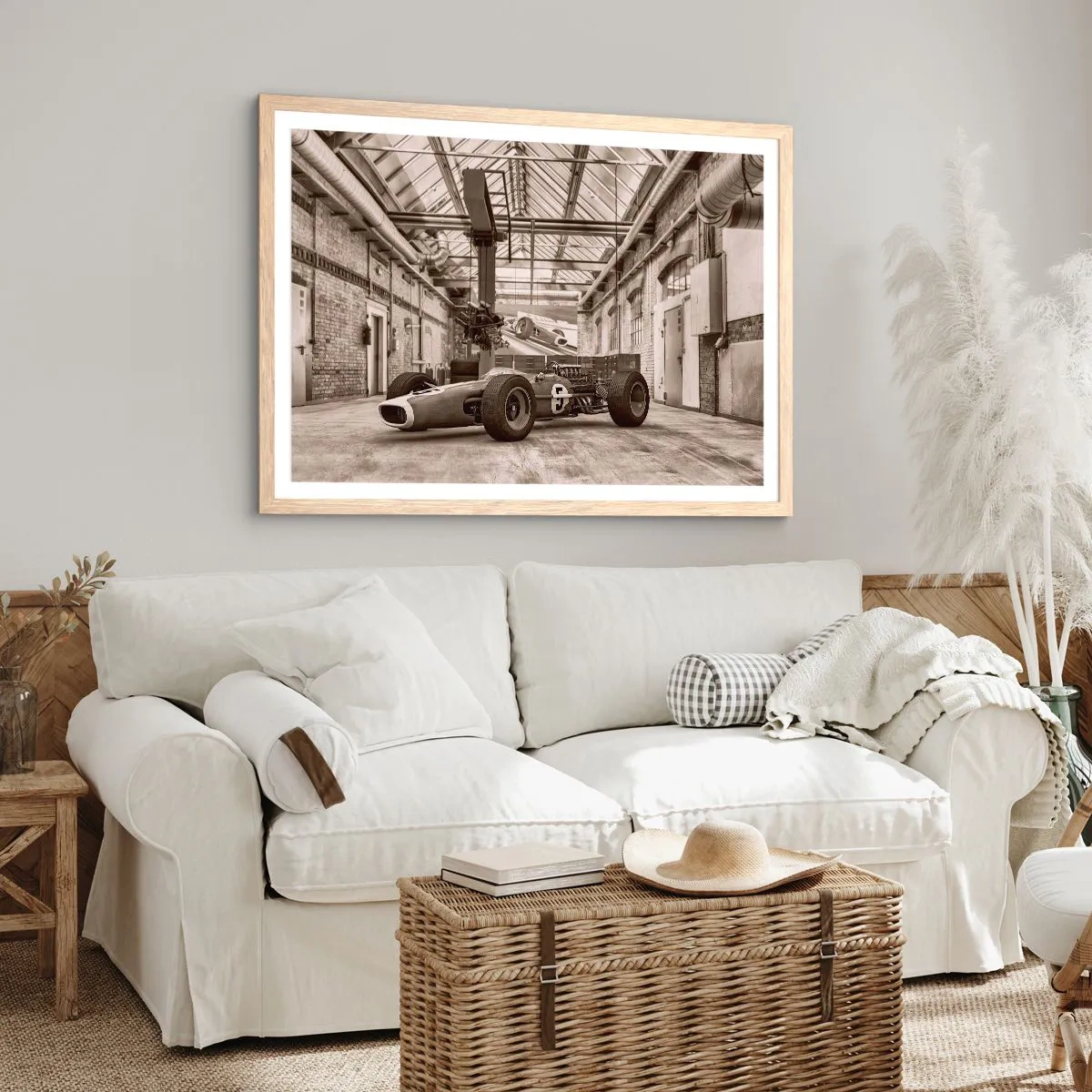 Plakát v rámu světlý dub - Odpočinek vítěze - 100x70 cm